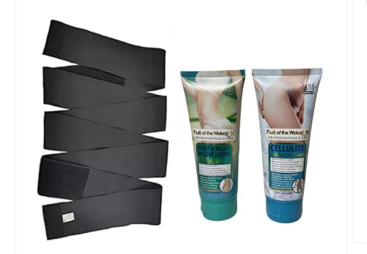 Corset wrap and fat burning cream combo